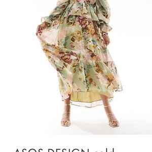 ASOS Floral Midi Dress - Multicolor